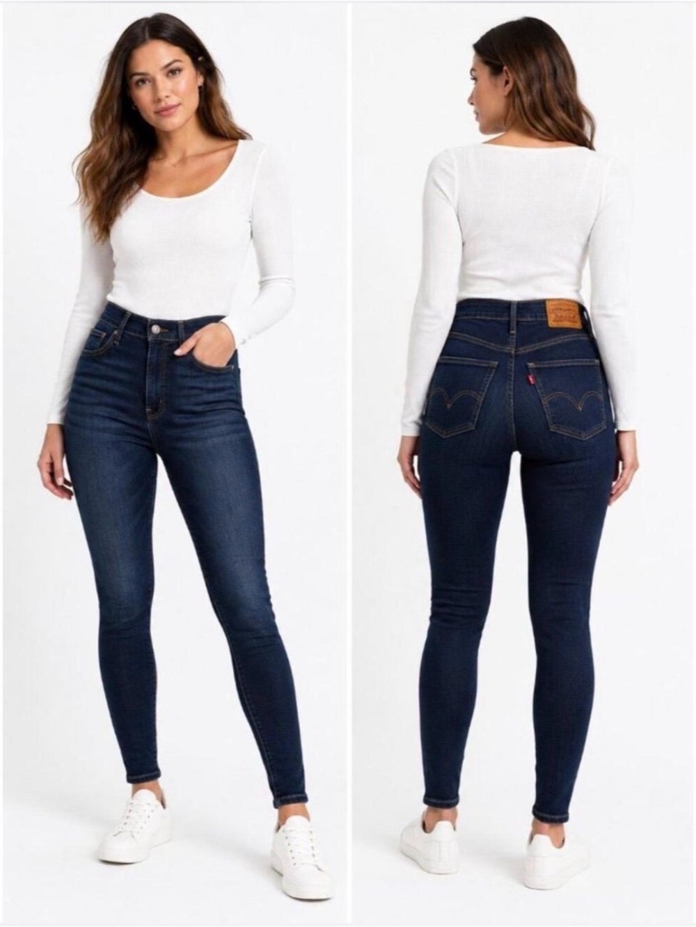 LEVI’s High Rise Super Skinny Dark Was Jeans